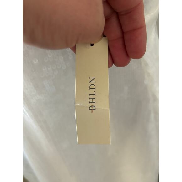 Amsale bhldn Sequin Shift Dress Size 4 New - Picture 4 of 7